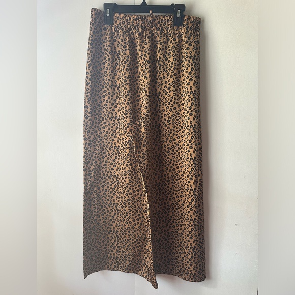 Francesca Mi Ami leopard wide leg pants size 14 - Picture 1 of 4